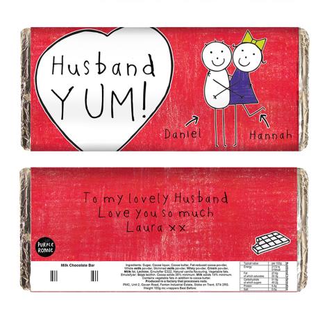 Personalised Purple Ronnie Couple 100g Chocolate Bar £6.99
